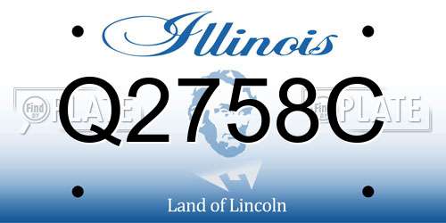 Q2758C Illinois License Plate