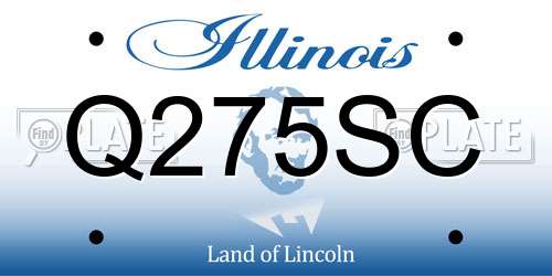 Q275SC Illinois License Plate