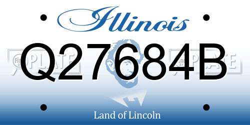 Q27684B Illinois License Plate