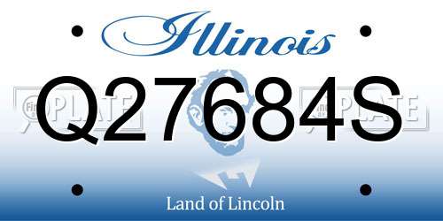 Q27684S Illinois License Plate