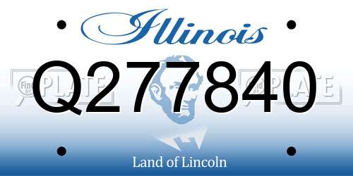 Q277840 Illinois License Plate
