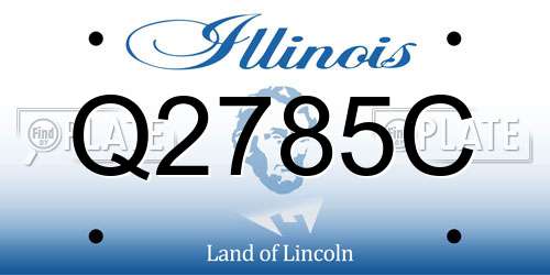 Q2785C Illinois License Plate