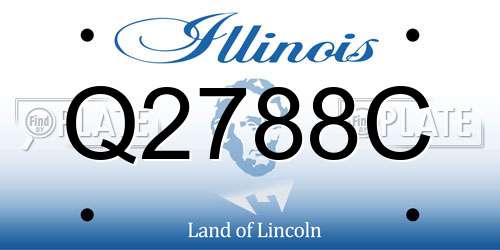 Q2788C Illinois License Plate