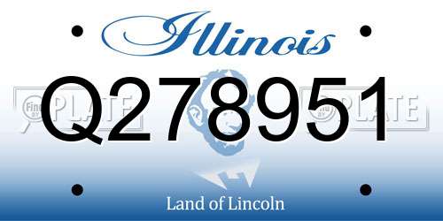 Q278951 Illinois License Plate