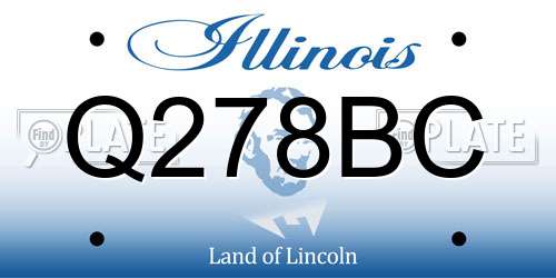 Q278BC Illinois License Plate