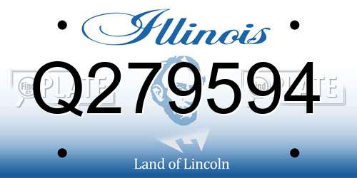 Q279594 Illinois License Plate