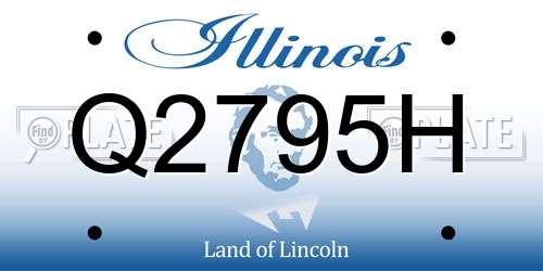 Q2795H Illinois License Plate