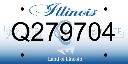 Q279704 Illinois License Plate