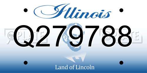 Q279788 Illinois License Plate