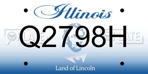 Q2798H Illinois License Plate