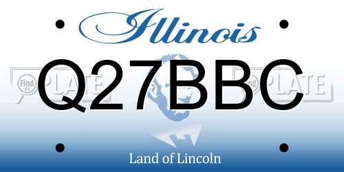 Q27BBC Illinois License Plate