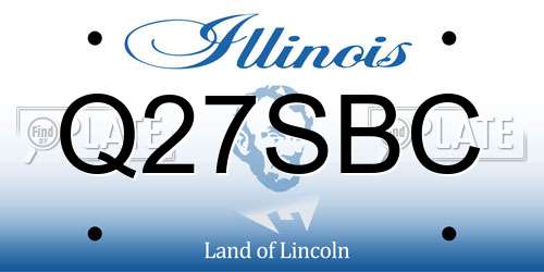 Q27SBC Illinois License Plate