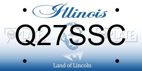 Q27SSC Illinois License Plate