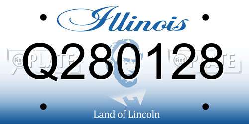 Q280128 Illinois License Plate