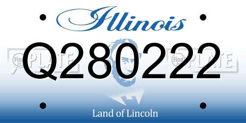 Q280222 Illinois License Plate