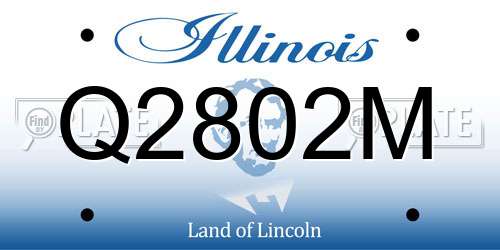 Q2802M Illinois License Plate