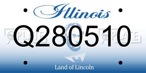 Q280510 Illinois License Plate