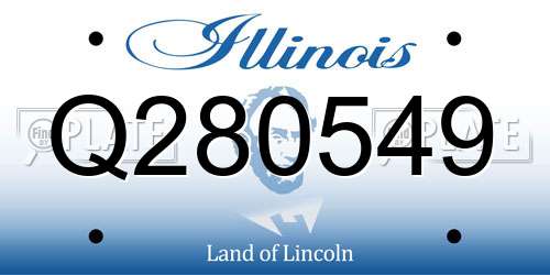 Q280549 Illinois License Plate