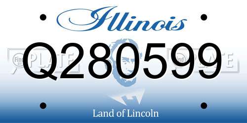 Q280599 Illinois License Plate