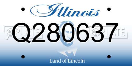 Q280637 Illinois License Plate