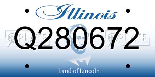 Q280672 Illinois License Plate