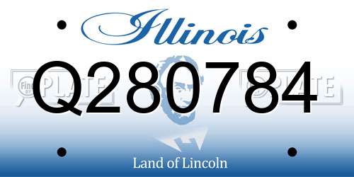 Q280784 Illinois License Plate