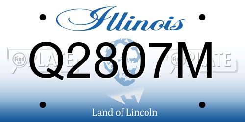Q2807M Illinois License Plate