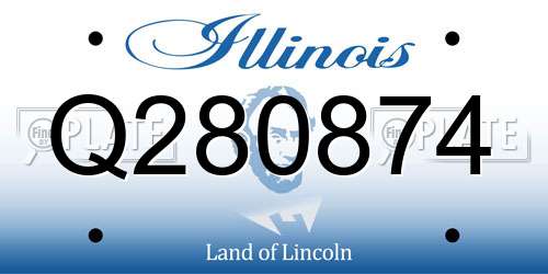 Q280874 Illinois License Plate