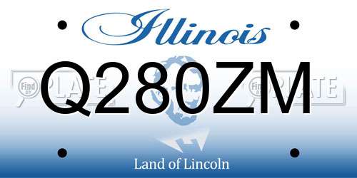 Q280ZM Illinois License Plate