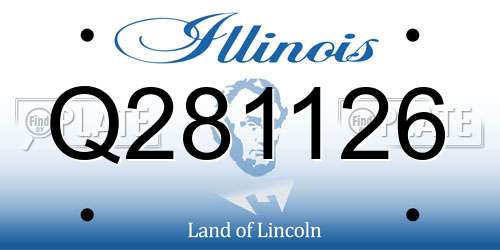 Q281126 Illinois License Plate