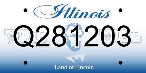 Q281203 Illinois License Plate