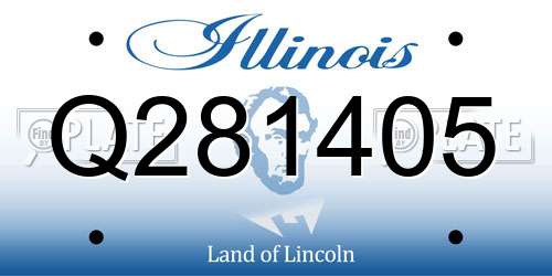 Q281405 Illinois License Plate