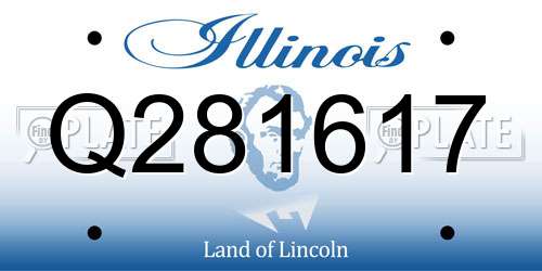 Q281617 Illinois License Plate