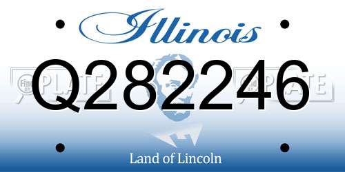 Q282246 Illinois License Plate