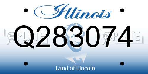Q283074 Illinois License Plate