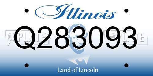 Q283093 Illinois License Plate