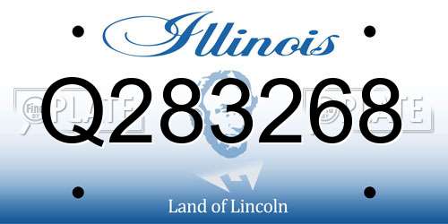 Q283268 Illinois License Plate