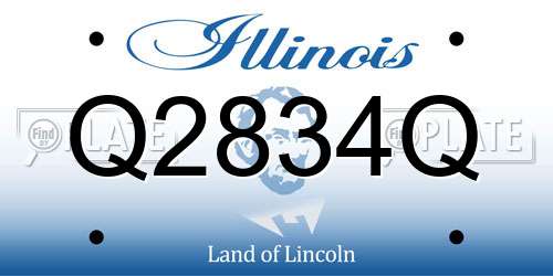 Q2834Q Illinois License Plate
