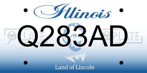 Q283AD Illinois License Plate