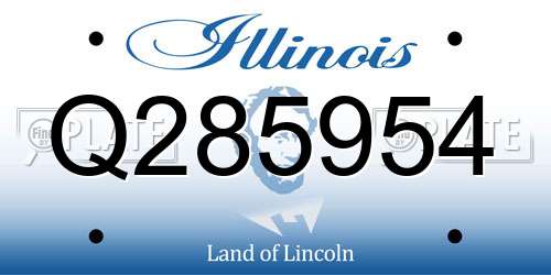 Q285954 Illinois License Plate