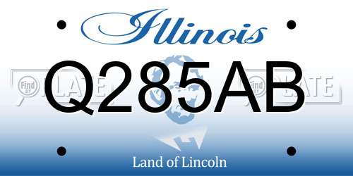 Q285AB Illinois License Plate