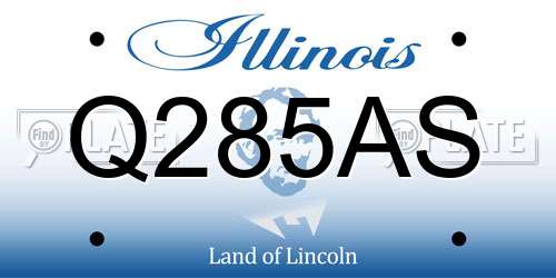 Q285AS Illinois License Plate