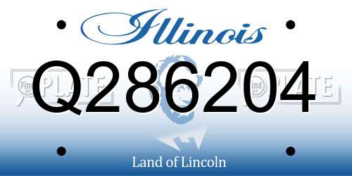 Q286204 Illinois License Plate