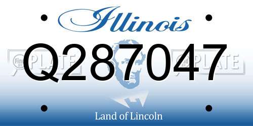 Q287047 Illinois License Plate