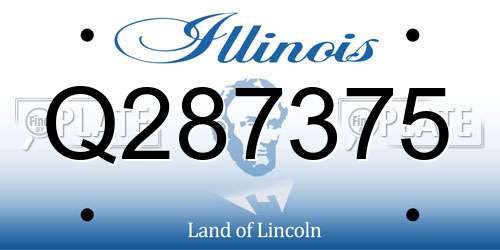Q287375 Illinois License Plate