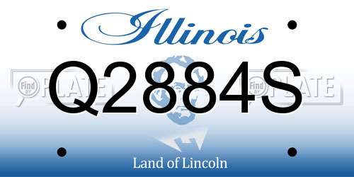 Q2884S Illinois License Plate
