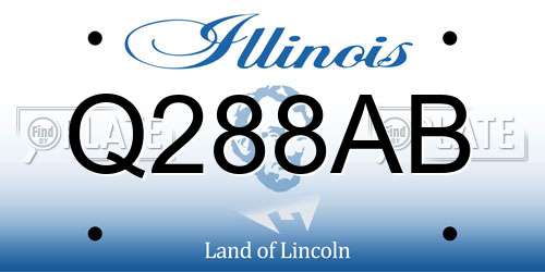 Q288AB Illinois License Plate