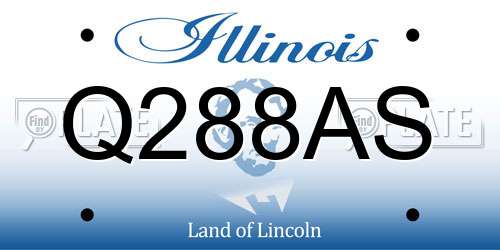 Q288AS Illinois License Plate