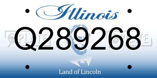 Q289268 Illinois License Plate