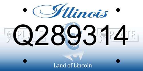 Q289314 Illinois License Plate